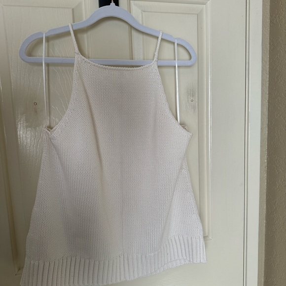 Banana Republic White Ribbed Sleeveless Tank Top - Picture 7 of 8